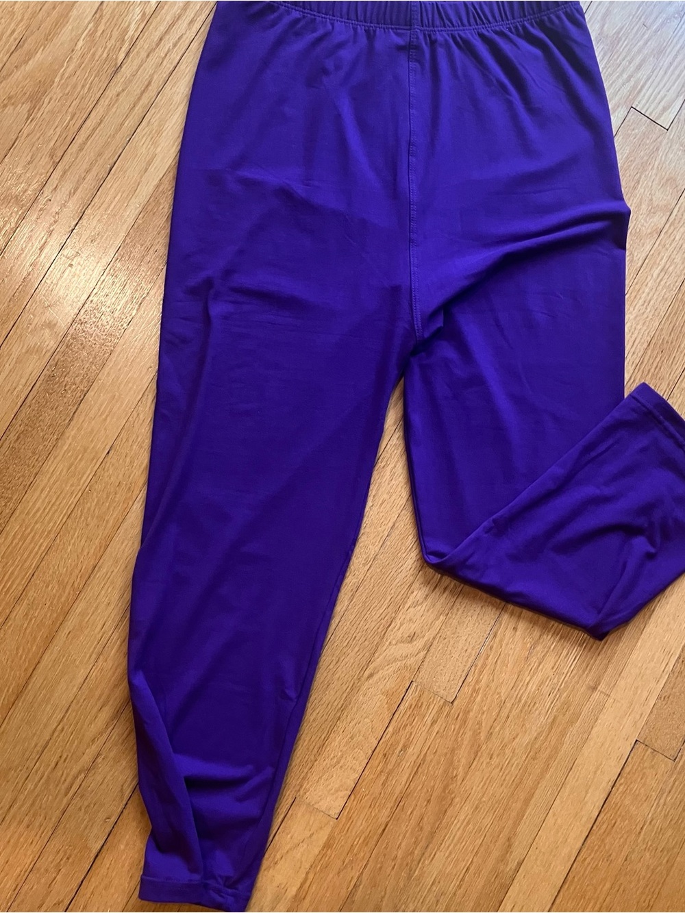 Women's Stretch Pull-On Leggings in Deep Purple athleisure